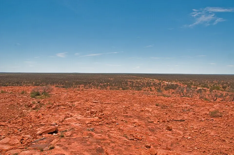 Le paysage à Barlangi, dans la structure d’impact de Yarrabubba (Australie-Occidentale), photographié en 2011.