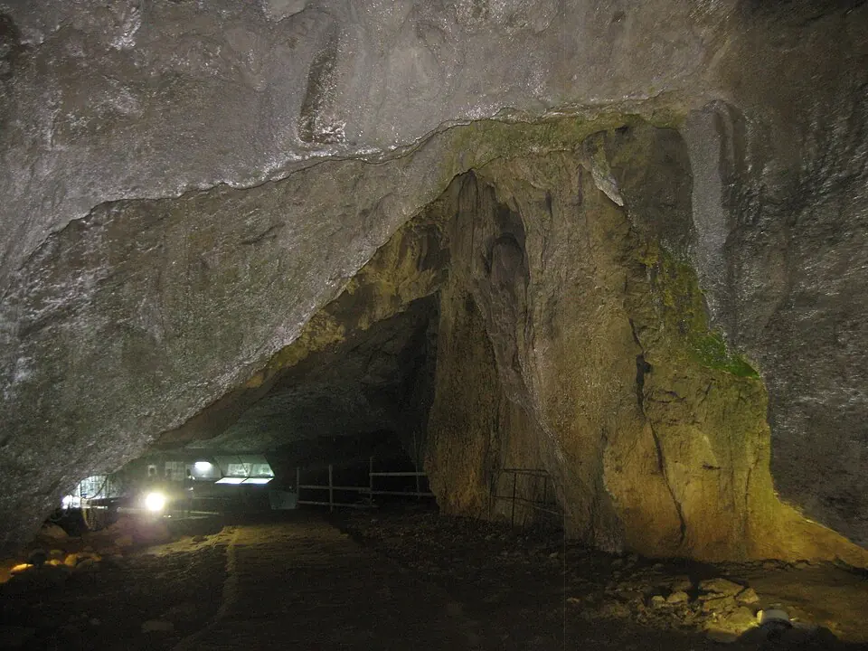 The entrance of Bacho Kiro Cave, in Bulgaria.